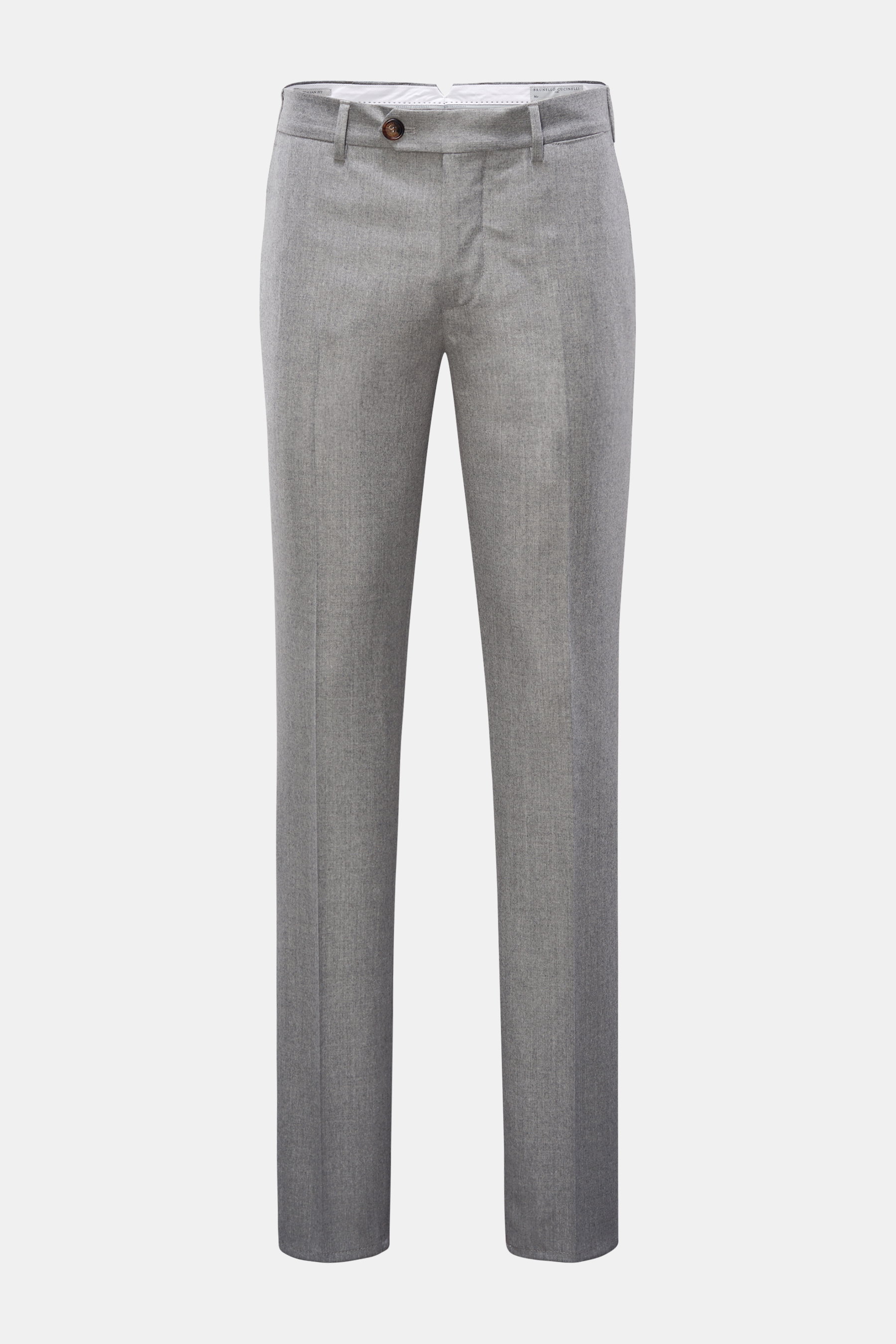 Brunello Cucinelli Wollhose 'Italian Fit' hellgrau