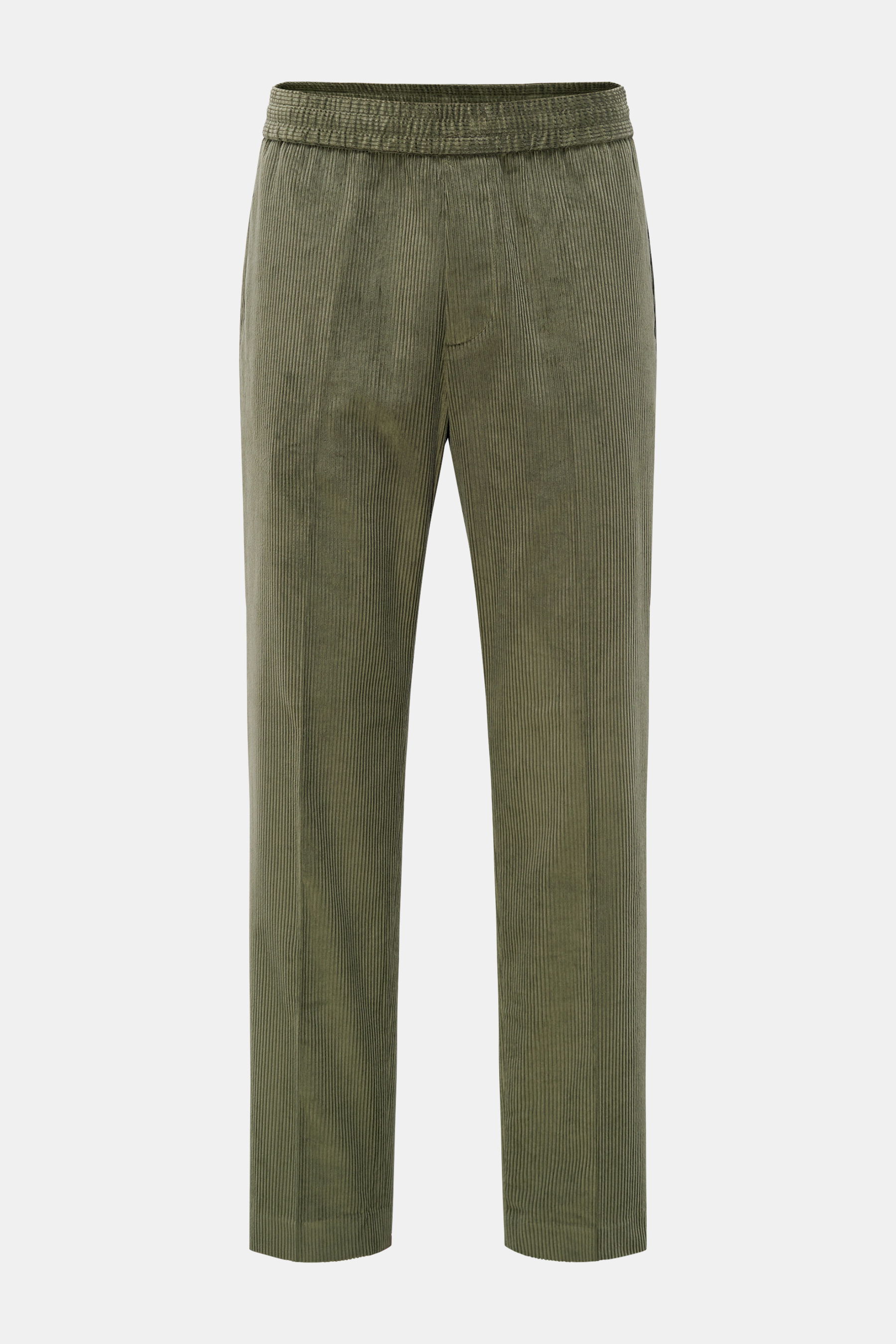 Hindustrie - Herren - Cord-Joggpants %27Velluto%27 oliv