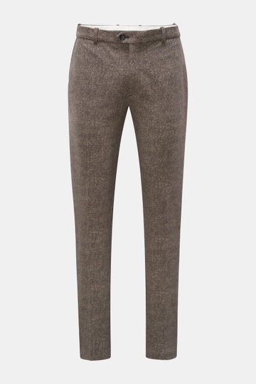 Circolo 1901 Jersey-Hose beige/dunkelbraun meliert