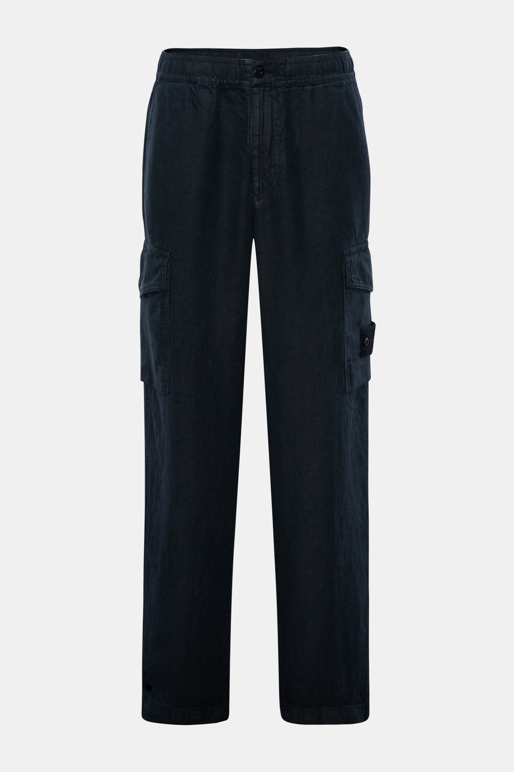 Stone Island Leinen Cargo-Joggpants 'Ghost Piece' dark navy