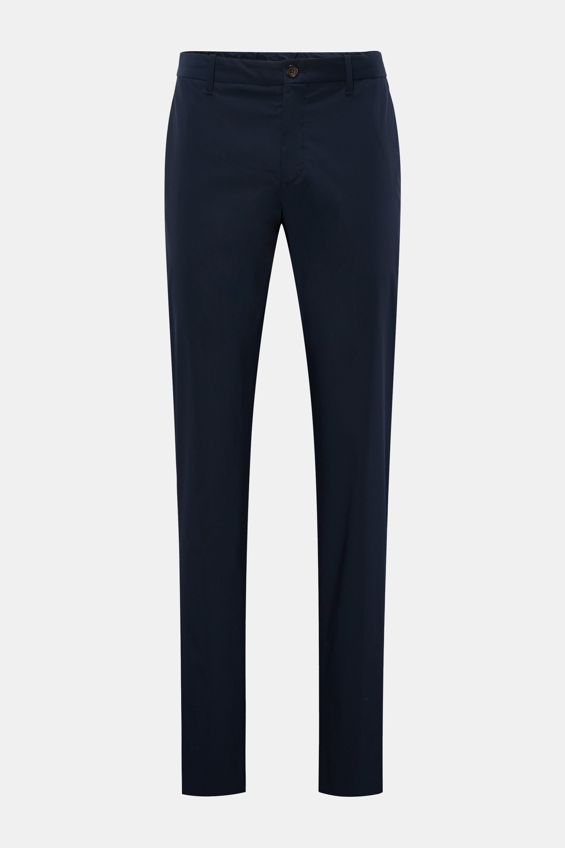 Incotex Joggpants navy, slim Fit, Baumwoll-Mix, elastisch, glatter Griff, Frontansicht, teilelastischer Bund, Tunnelzug.