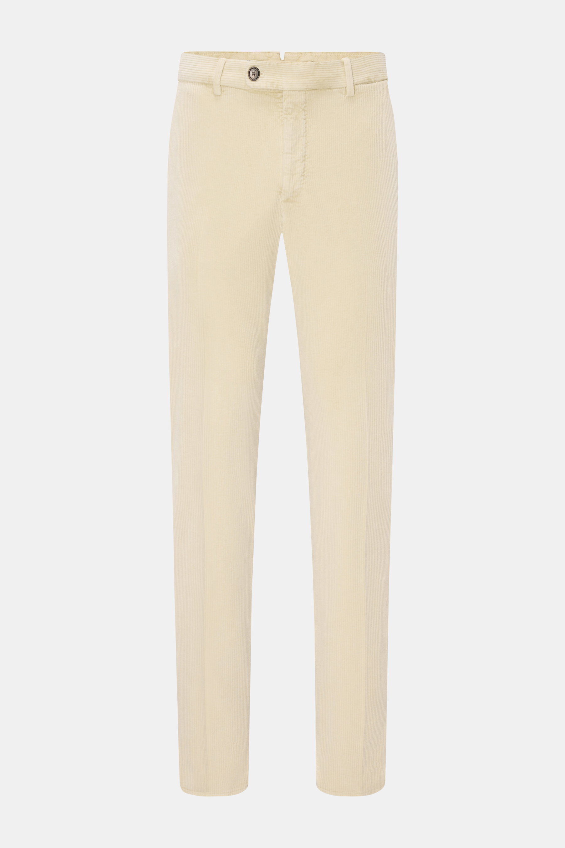 Incotex Cordhose sand aus Baumwoll-Cord mit weichem Griff, garment dyed, Tapered Fit, knöchellang, Reißverschluss, Bundknopf, französische Taschen.