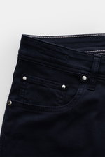 Close-up front view of Jacob Cohen Trousers 'Bard' navy showing slim fit five-pocket style with tonal stitching and button fly.

Description: <p>Get style and quality with the classic five-pocket trousers 'Bard' by JACOB COHEN in a slim fit. This luxuriou