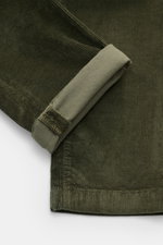 Close-up top-down view of Jacob Cohen Corduroy Pants 'Bobby' dark green showing soft cotton blend fabric and cuff detail.

Description: <p>Precise Italian craftsmanship - this is what the label JACOB COHEN stands for, creating a bestseller for the contemp