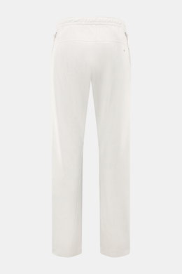 Stone Island Hose 'Stellina' offwhite, Rückansicht, Regular Fit, hoher Bund, elastischer Bund, Windrosen-Stitching, Microfaser, glatter Griff.