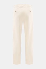 Berwich Baumwollhose 'Negroni' creme, Rückansicht, aus robustem Baumwoll-Canvas, Regular Fit, französische Taschen, geknöpfte Gesäßtaschen.
