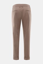 Rear view of Jacob Cohen Trousers 'Jannik' taupe melange, slim tapered cotton and virgin wool blend with piped back pockets.

Description: <p>Precise Italian craftsmanship – that’s what the JACOB COHEN label stands for, creating a bestseller for the conte
