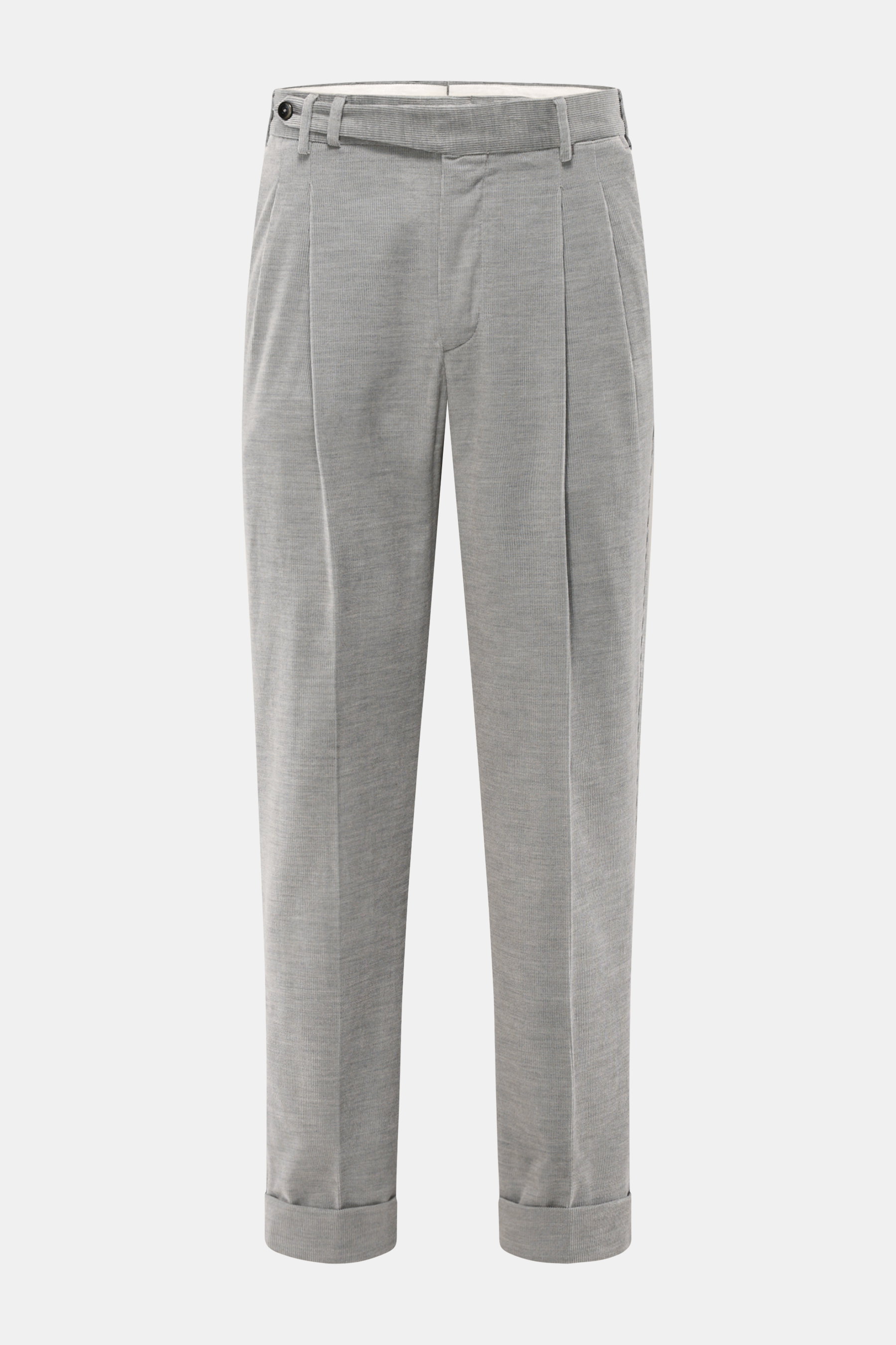 PT Torino Cordhose 'Carrot Fit' grau meliert