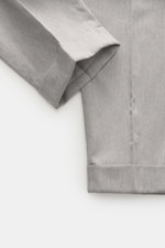 Close-up detail of the ankle and hem of PT Torino Pants 'Rebel Fit' grey melange, showing the fixed cuff and fabric texture from a top-down perspective.

Description: <p>With PT TORINO you’re always on the right track: These comfortably cut pants in the t