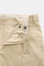 Close-up front view of PT Torino Pants 'Rebel Fit' beige showing waistband, zipper, hook, and button detailing in cotton-silk blend.

Description: <p>With PT TORINO you’re always on the right track: These comfortably cut pants in the trendy Tapered Fit ma