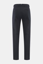 Incotex Baumwollhose dark navy Rückansicht, Twill Baumwolle, leicht elastisch, weicher Griff, Regular Fit, schmal zulaufend, Reißverschluss, Knopfriegel, französische, Uhrentaschen, Gesäßtaschen.