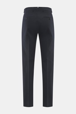 Incotex Baumwollhose dark navy Rückansicht, Twill Baumwolle, leicht elastisch, weicher Griff, Regular Fit, schmal zulaufend, Reißverschluss, Knopfriegel, französische, Uhrentaschen, Gesäßtaschen.
