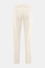 Briglia 1949 Chino creme, knöchellang und schmal zulaufend, elastische Baumwolle, Rückansicht mit französischen und Leistentaschen.