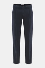 Briglia 1949 Chino navy, frontale Ansicht, knöchellang, tapered Fit, elastische Baumwolle, weicher Griff, französische Taschen, Bundknopf, Reißverschluss.