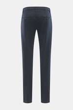 Dondup Baumwollhose 'Spiritissimo' navy, schmal zulaufend, hinten fotografiert, soft, garment dyed, Slim Fit, Reißverschluss, Slide Button, Taschen, Metallinitial.