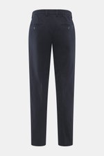 GTA Baumwollhose 'Davide' navy, Rückansicht, Regular Fit aus elastischem Baumwoll-Twill mit französischen Taschen, Bundknopf, Reißverschluss, Logo-Detail.