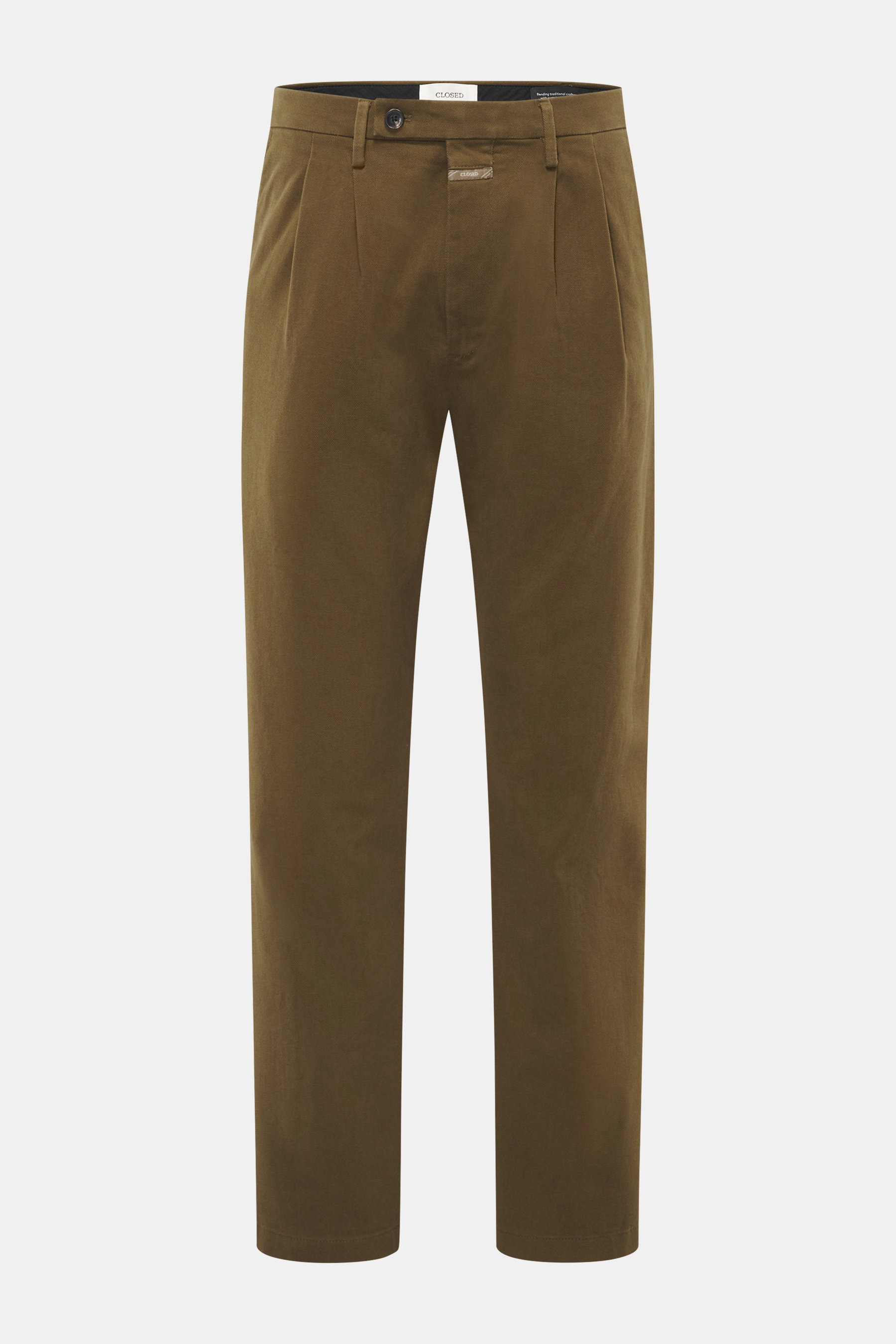 Closed Baumwollhose 'Bergen Tapered' braun