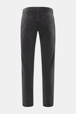 Rear view of Closed Corduroy Pants 'Clifton' dark grey in soft cotton corduroy, regular fit, slightly tapered with French and welt pockets.

Additional description:  
With the casual 'Clifton' pants made of soft cotton corduroy from the trouser experts CL