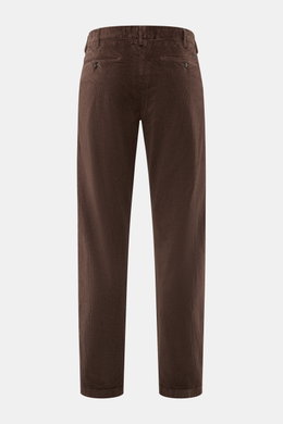 Closed Corduroy Pants 'Bergen' Brown shown from the back, ankle-length tapered fit in soft, slightly stretchy cotton corduroy.