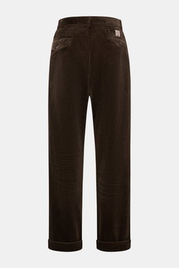 Polo Ralph Lauren Cordhose 'Whitman' dunkelbraun, Rückansicht, Cord aus Baumwolle, Tapered Fit, Bundfalten, knöchellang mit Saumaufschlag, Taschen mit Knöpfen.