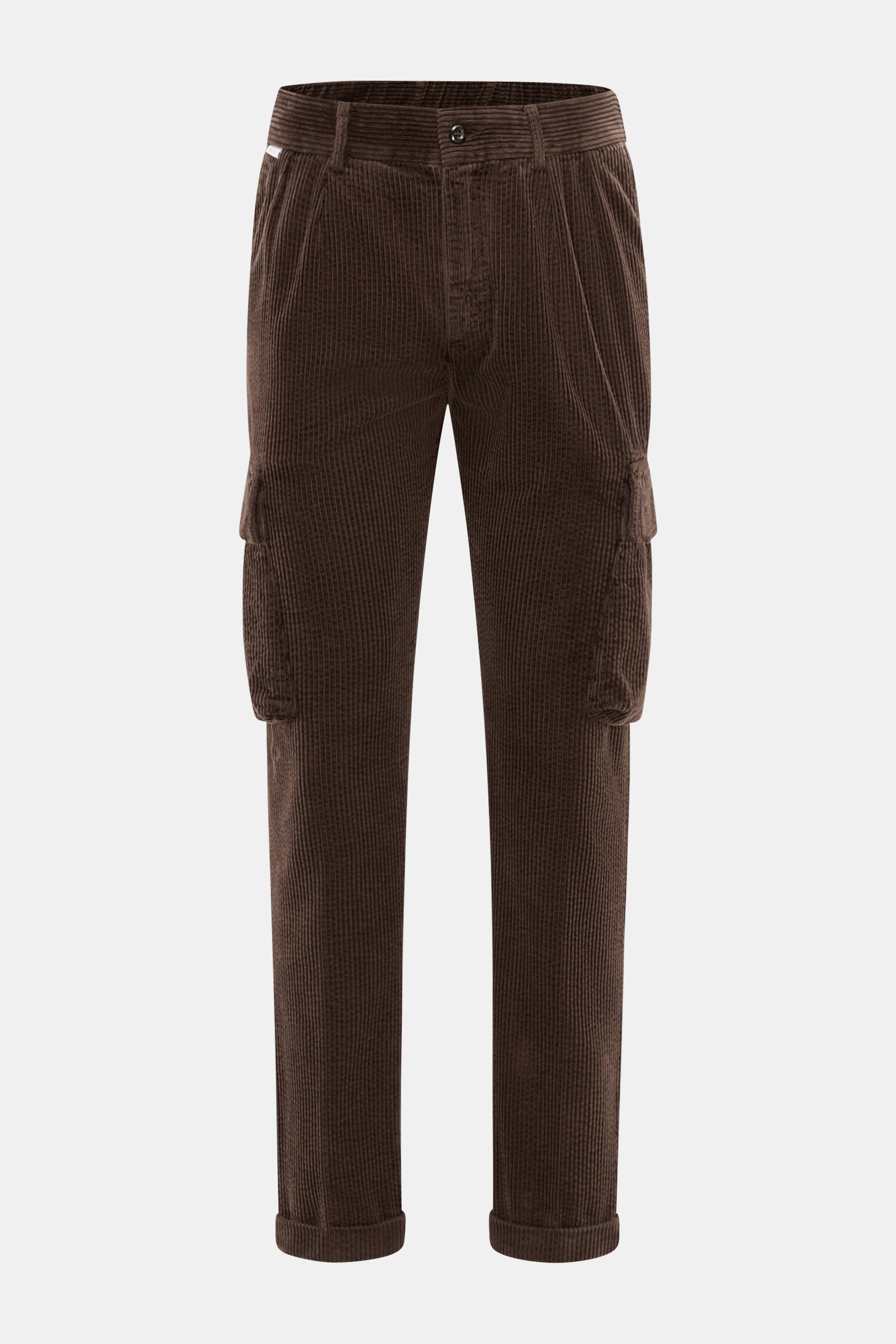 04651/ A trip in a bag Cord Cargo Pants Dark Brown