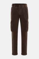 04651/ A trip in a bag Cord Cargo Pants Dark Brown