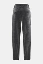 Rear view of Brunello Cucinelli Corduroy Pants Dark Grey with double pleats, side seam pockets, back flap pockets, zipper, button, and tapered legs.

Description: <p>Cult piece in Italian luxury design: These corduroy pants made of pure cotton with classi