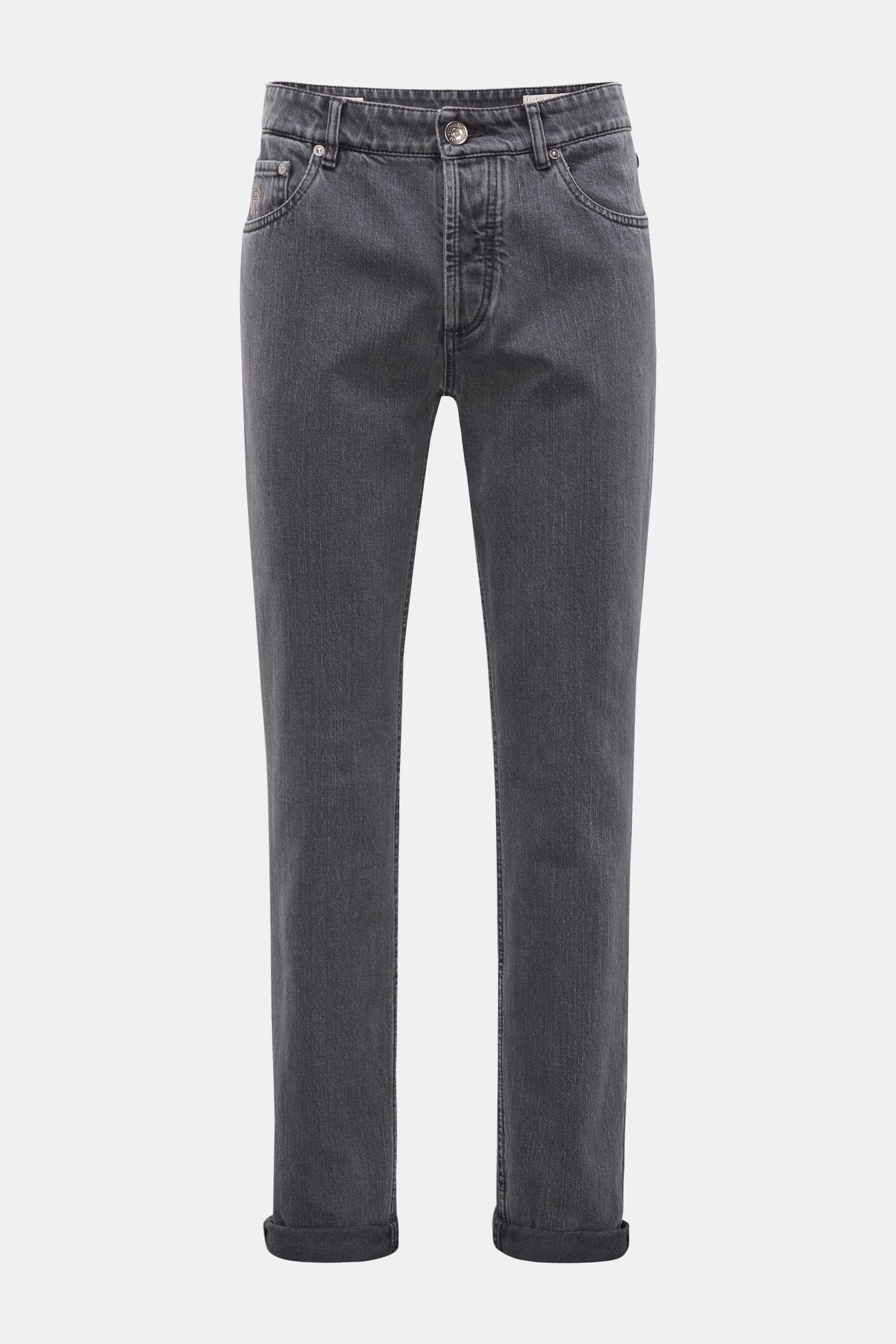 Brunello Cucinelli Jeans 'Traditional Fit' dunkelgrau