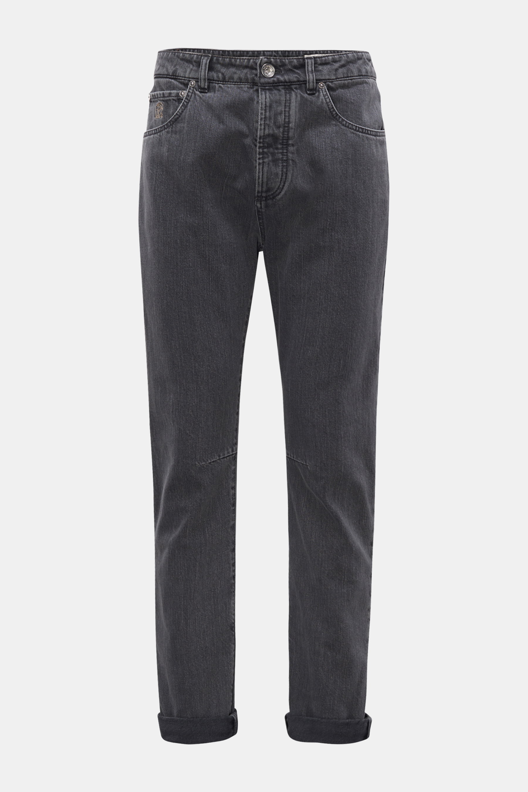 Brunello Cucinelli Jeans 'Leisure Fit' dunkelgrau