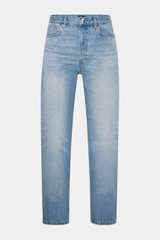 Front view of A.P.C. Jeans 'Jean Martin' rauchblau in light washed denim, tapered fit, five-pocket style, zip fly.  
<p>Mit ihrem lässig modernen Tapered Schnitt und der authentischen Waschung wird die 'Jean Martin' von A.P.C. zum modernen It-Piece für ur