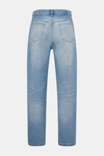 Back view of A.P.C. Jeans 'Jean Martin' rauchblau in tapered fit, pure cotton denim with authentic wash, zip fly, five-pocket style.

Description: <p>Mit ihrem lässig modernen Tapered Schnitt und der authentischen Waschung wird die 'Jean Martin' von A.P.C