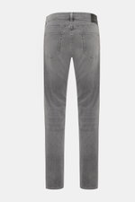Citizens of Humanity Jeans "The London" grau, Rückansicht, Slim Fit mit Used-Waschung, Five-Pocket, Zip Fly, elastischer Baumwolle, Leather Patch.