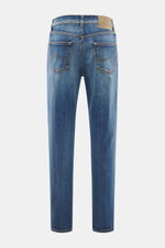 Jacob Cohen Jeans 'Edo' graublau von hinten fotografiert, Regular Fit mit authentischer Used-Waschung, Baumwolle, Five-Pocket-Stil, Patch.