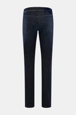Jacob Cohen Jeans 'Bard Fast' navy, Rückansicht, Slim Fit Denim mit softer, elastischer Qualität, dezenter Used-Waschung, Leather Patch, Five-Pocket-Stil.