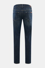 7 for all mankind Jeans 'Slimmy Tapered' graublau, Rückansicht, Slim Fit, authentische Used-Waschung, Five-Pocket, Baumwolle mit Stretch, Zip Fly, Weblabel am Bund.