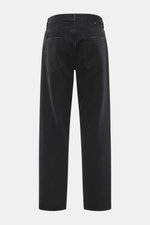 Golden Goose Jeans 'Skate' schwarz, Rückansicht, Denim aus reiner Baumwolle, weicher Griff, Used-Waschung, Distressed, Loose Fit, kurzer Schnitt, Button-Fly, Five-Pocket, Metall-Sterne Patch.