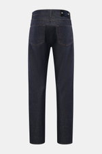 Stone Island Jeans 'Indigo Denim - Raw' navy shown from the back, made of pure cotton raw denim, regular fit, straight cut, button fly.