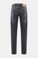 Rückansicht der PT Torino Denim Jeans 'Breakbeat' dunkelgrau, Slim Fit aus weichem Baumwoll-Denim mit Used-Waschung, Five-Pocket, Zip Fly, Leather Patch.