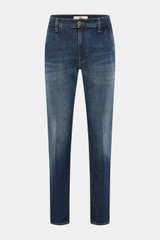 PT Torino Denim Jeans 'Indie' graublau im Slim Fit, knöchellang mit Used-Waschung, Zip Fly und französischen Taschen, Vorderansicht.