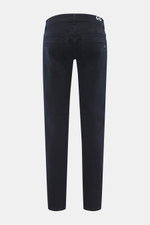 Dondup Jeans 'George' navy, Rückansicht, elastischer Denim, Skinny Fit, niedrige Bundhöhe, Five-Pocket-Stil, authentische Waschung, weicher Griff.