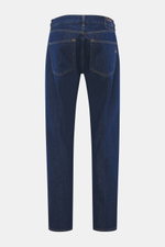 Dondup Jeans 'Icon Regular Fit' navy, Rückansicht, Denim aus reiner Baumwolle, Regular Fit, Five-Pocket-Stil, Metall-Initial, innenliegendes Weblabel.