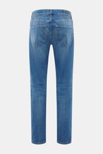 Dondup Jeans 'Icon Relax' blau, Rückansicht, reine Baumwolle, Used-Waschung, Distressed, Icon Fit, schmal zulaufend, Button Fly, Five-Pocket.