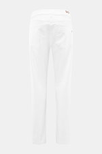 Dondup Jeans 'Icon Relax' offwhite shown from the back, denim cotton, slightly elastic quality, slightly textured feel, Icon Relax Fit (Tapered Fit), regular thigh width, ankle-length, button fly, five-pocket style.