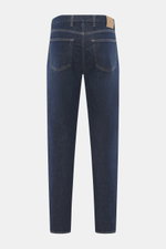 Barmas Venezia Jeans 'Denver' navy, Rückansicht, Denim aus Baumwolle mit Cashmere, Five-Pocket, Button Fly, Regular Fit, schmal zulaufend, weicher Griff, geprägtes Leather Patch.