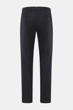 Rear view of Windsor Trousers 'Silvi' dark navy melange in wool-cashmere-microfibre blend, shaped slim fit with tapered cut and buttoned back pockets.

Description: <p>The label WINDSOR has created the epitome of stylish men’s trousers with classic detail