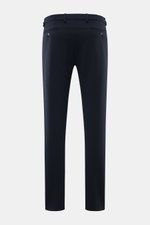 Emporio Armani Jersey-Jogpants navy shown from the back, featuring a modal-cotton mix, elastic waistband, zippered and back welt pockets, regular fit.