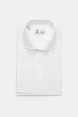 Borrelli Business shirt 'Nando' shark collar white