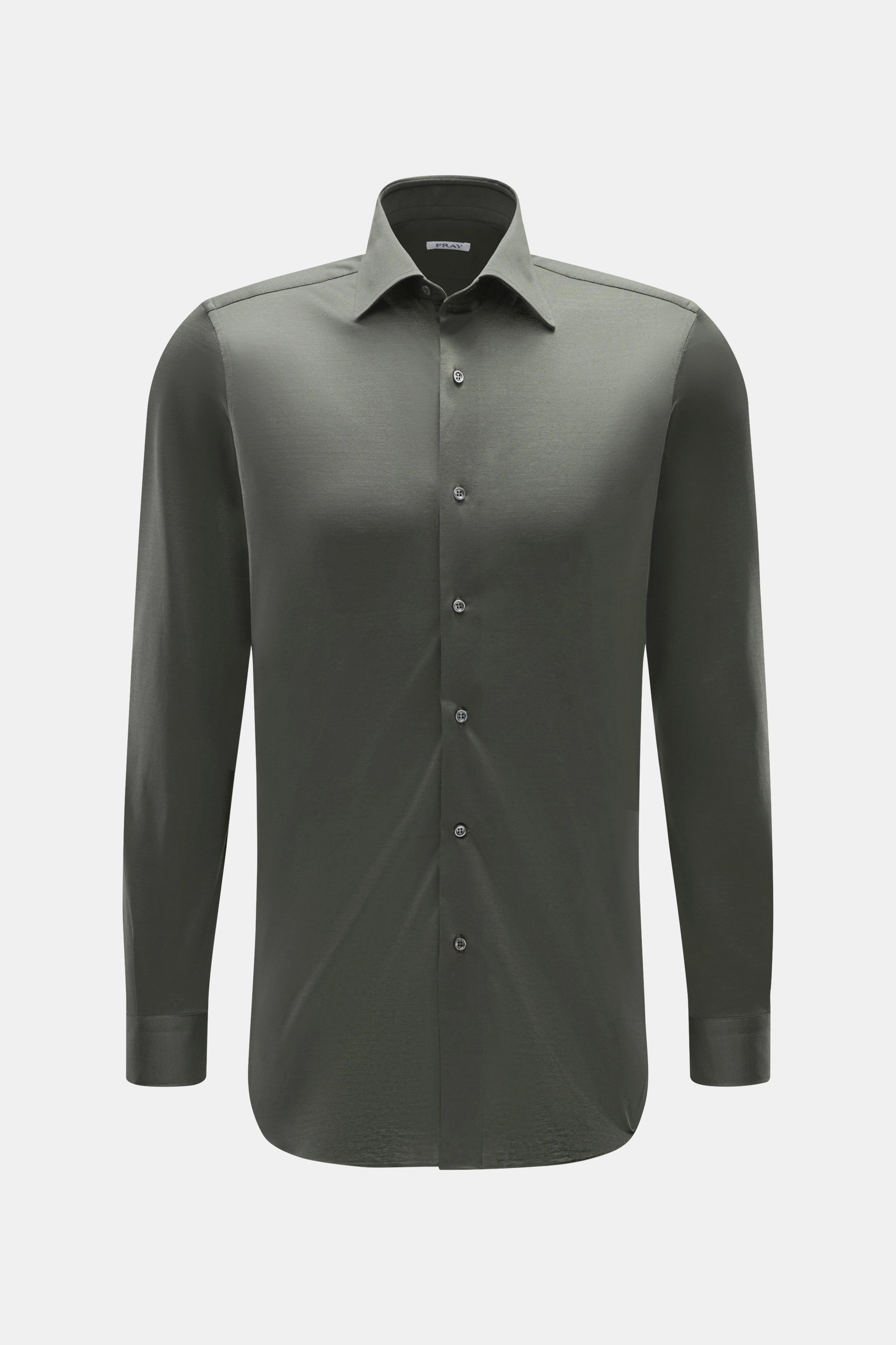 Fray Jersey-Hemd Kent-Kragen 'Gabriel' dunkelgrün