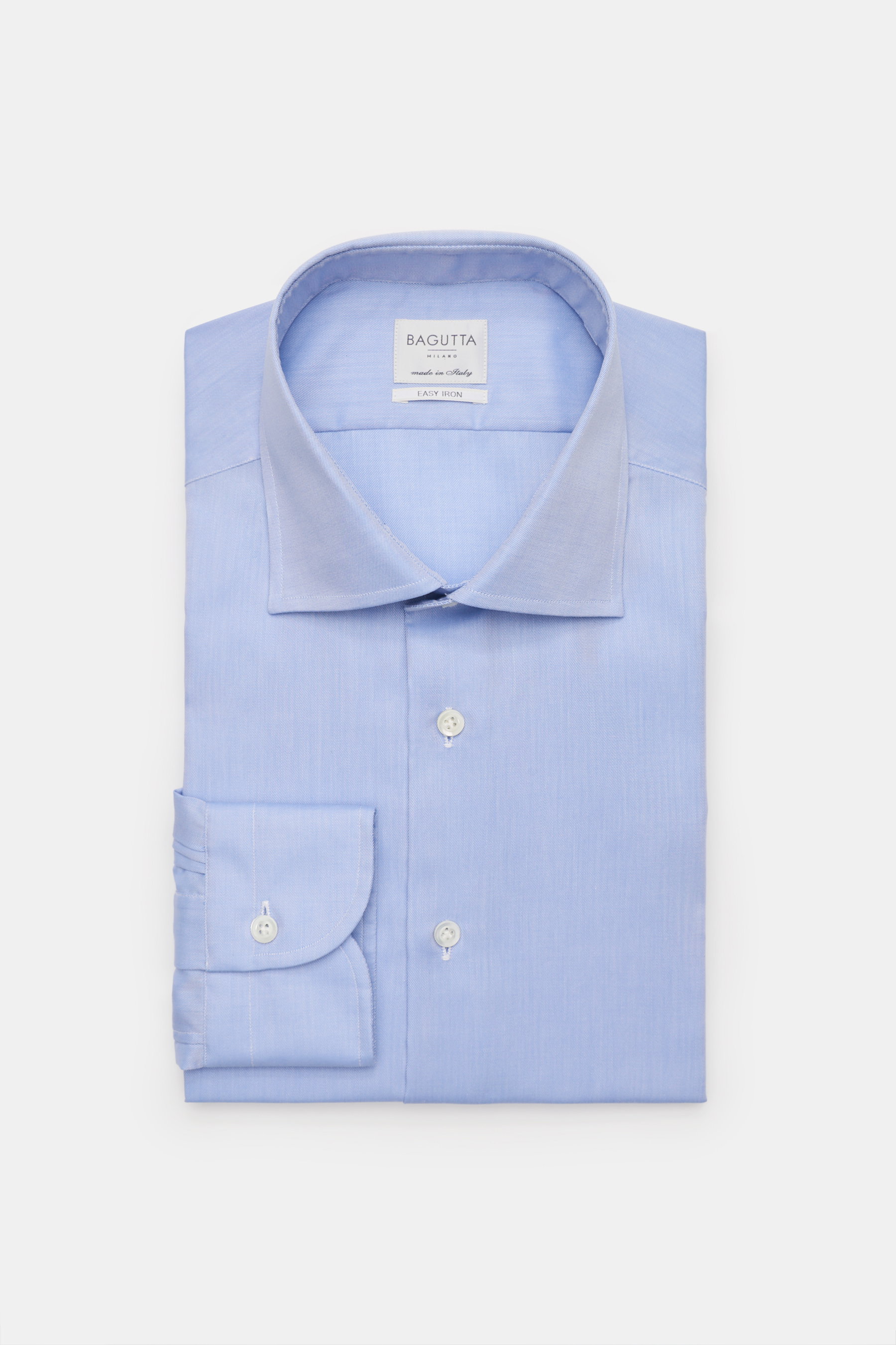Bagutta Business shirt Kent collar smoky blue