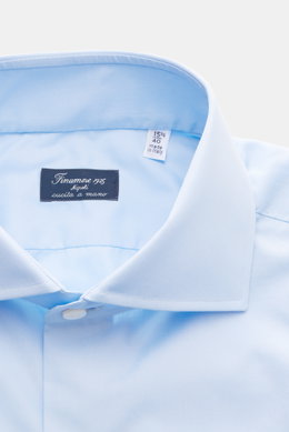 Finamore Business Hemd 'Eduardo Napoli' Haifisch-Kragen hellblau